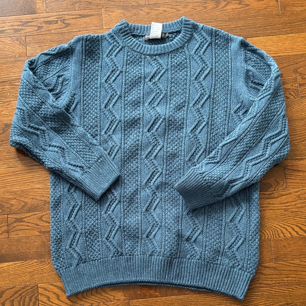 Men's Irelands Eye Blue Cable Knit Sweater